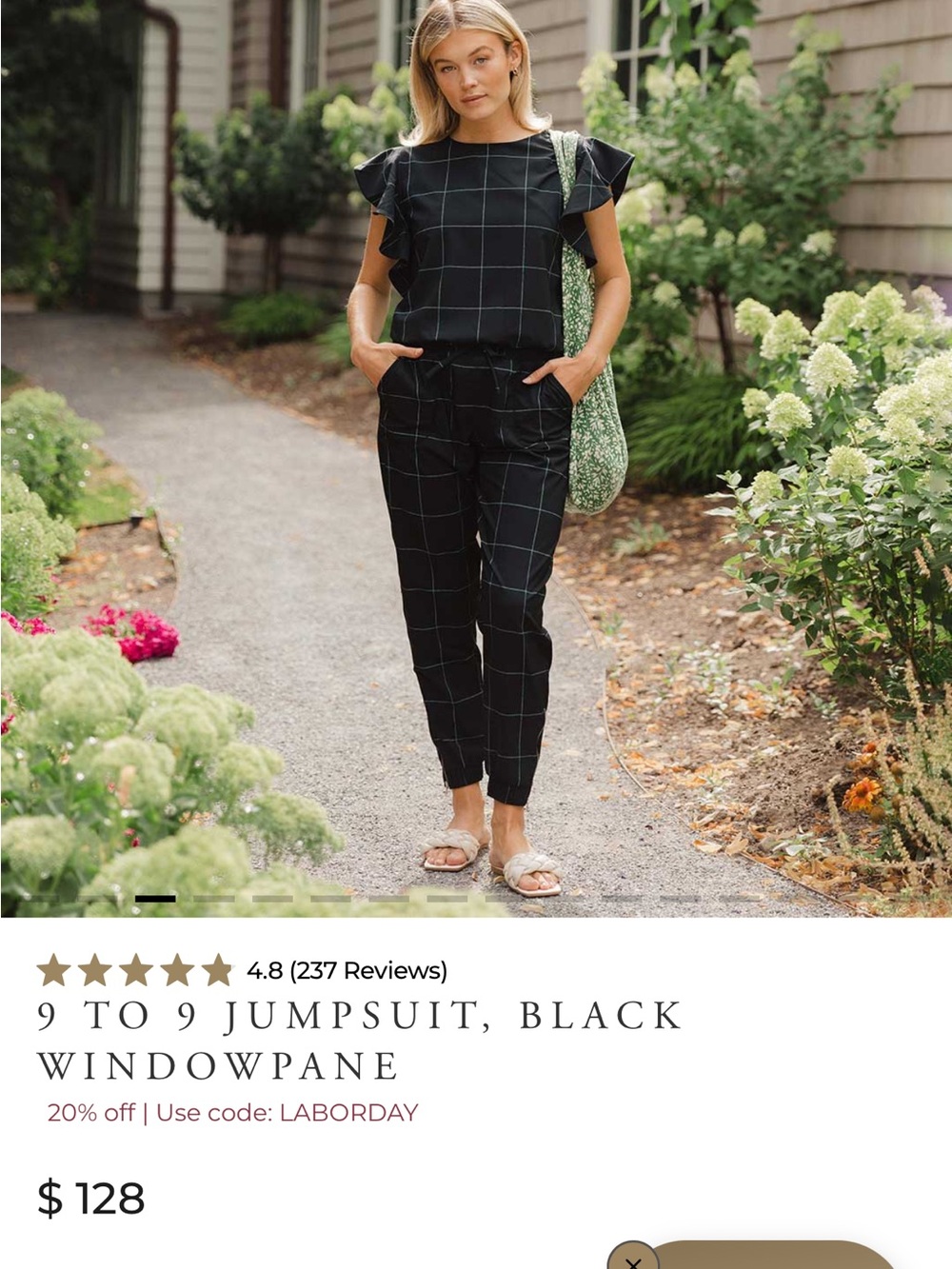 Albion 9 to 9 Windowpane Jumpsuit